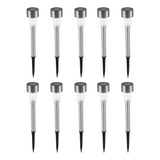 Set Of 10 Brightest Led Lights Solar Powered Lawn Outdoor