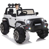 Troca 4x4 Infantil 12v Luces Led Color Blanco Marca Ottaro 