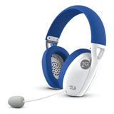 Audifono Gamer Redragon Ire Pro Wireless H848b Blanco Y Azul