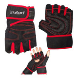 Guantes Gimnasio P/pesas Gym Fitness  Con Muñequera - El Rey