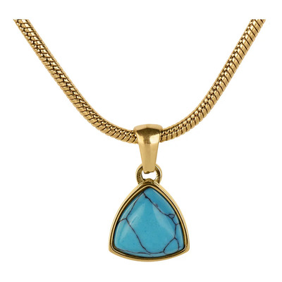 Collar Mujer Oro 18k Piedra Nacimiento, Mamá Luckyly 12.diciembre - Turquesa | Envío gratis