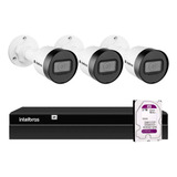 Kit 3 Câmeras Intelbras Vlp1230b Ip Ip67, Nvr 1404 Hd 2tb Pr