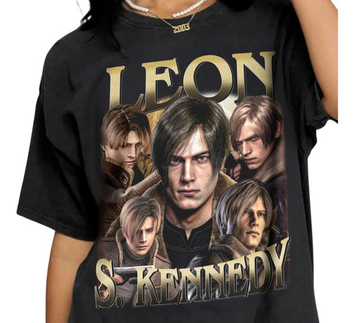 Playera Leon S Kennedy, Camiseta Resident Evil, Tallas Extra