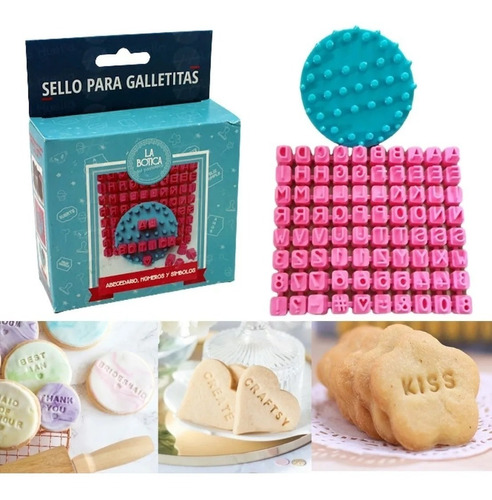 Sello Para Galletitas Letras Numeros Simbolo Reposteria BeLG