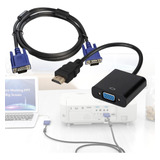 Conversor Hdmi Para Vga + Cabo Kit Ligar Notebook No Monitor