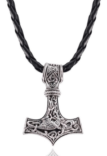 Collar Vikingo Martillo De Thor Mjolnir Para Hombre O Mujer 