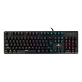 Teclado Gamer Mecanico Monster Strategy Rgb - Color Del Teclado Negro