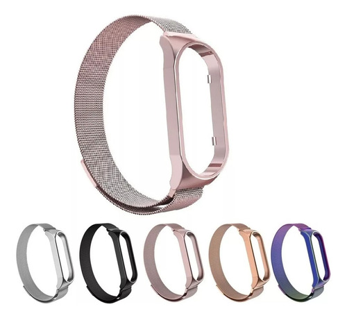 Pulseira Milanese Magnética Aço Inox Xiaomi Mi Band 5/6 