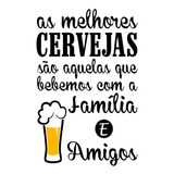 Adesivo Frase De Parede Cerveja Amigos P/ Decorar Ambientes