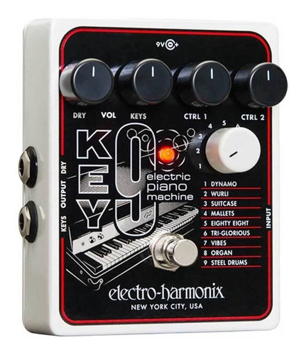 Pedal Simulador De Piano Elétrico Electro Harmonix Key9 - Nf