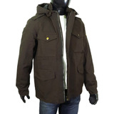 Campera Hombre Gabardina Capucha Desmontable