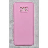 Capinha Silicone Compativel Xiaomi Poco X3 6.67 Aveludada Cor Rosa