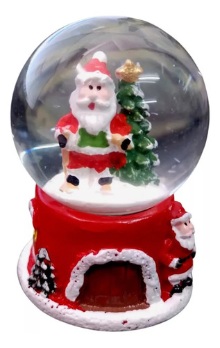 Esfera Bola Navidad Y Nevado Papa Noel Navidad Regalo X1 U