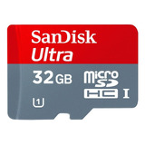 Tarjeta De Memoria Micro Sdhc Sandisk Ultra 32gb Clase 10