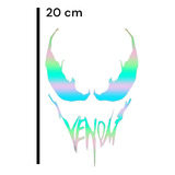 Sticker Venom 20 Cm Holografico Brillante Carro Moto Vinil 