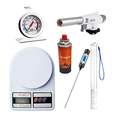 Set Balanza 10kg Digital Tara + Termometro Alimentos Digital Cocina + Soplete Flambeador + Gas Butano + Termómetro Temperatura Horno Kit Repostería Pastelería Cocina | MercadoLibre