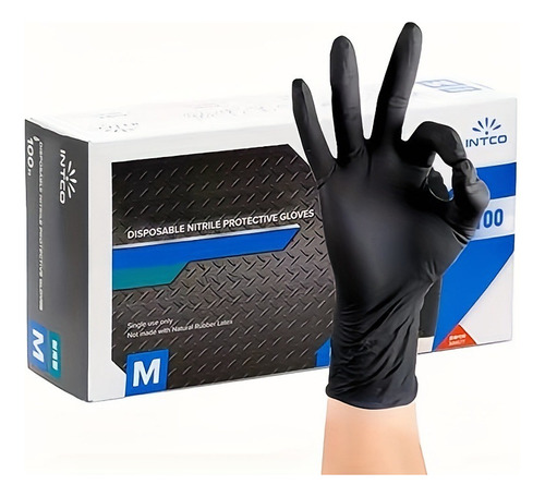 W Guantes Negros Desechables, Protección Resistente A