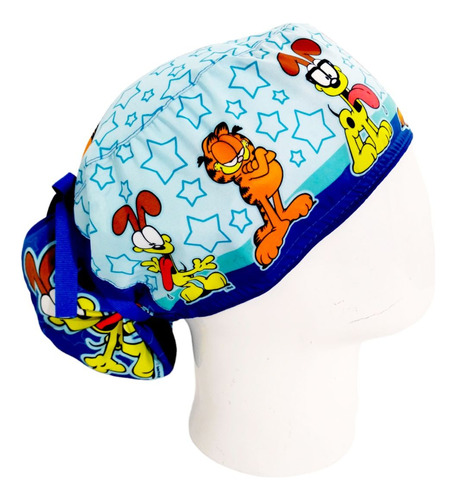 Gorro Quirúrgico Mujer + Lanyard El Gato Garfield