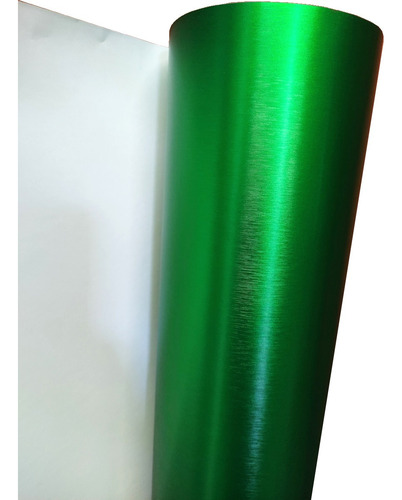 Vinyl Wrapp Verde  Acero Cepillado  1.5 M X 1m