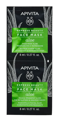 Express Beauty Mascarilla Facial  Aloe - Apivita 2 Unidades