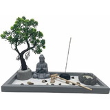 Jardim Zen Master Buda Com Bonsai Artificial Y2005