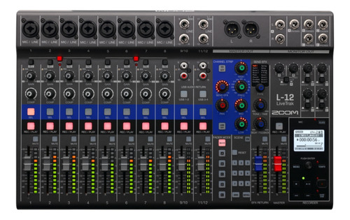 Consola Mixer Digital Zoom L-12 Grabacion Multipista 12ch