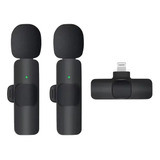 Kit De 2 Microfonos Inalámbricos Solapa Para iPhone O iPad
