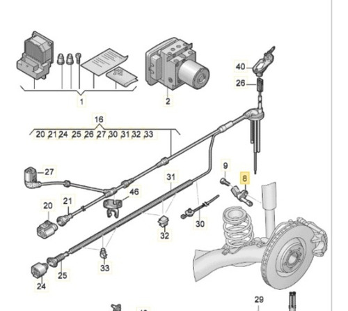 Sensor Abs Trasero Izquierdo - Audi A3 Q2 Q3 Q4 Q7 S3 Foto 5