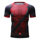 Playera Compresión Deadpool Manga Corta