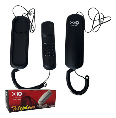 Teléfono Oho-505 Fijo Montable En Pared Mesa Escritorio