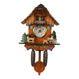 Reloj De Pared De Madera Antiguo Bird  Swing Watch Decor