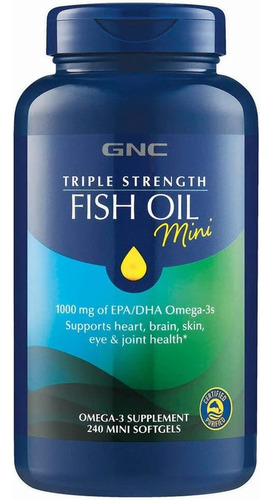 Gnc | Triple Strength Fish Oil Mini | 240 Softgels