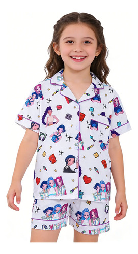 1 Pijama Para Niños Kpop Huntrix Demon Hunters 2 Piezas