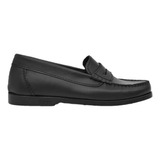 Zapato Colegial Escolar Cuero Mocasin Nautico Febo  P10 Tks