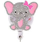 Bonito Llavero De Animales De Rhinestone, Elefante Rosa...