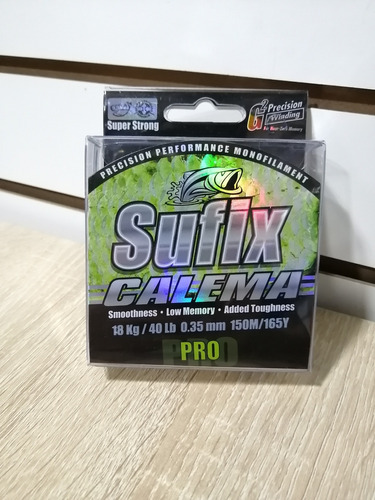 Monofilamento De Pesca Sufix Calema 0.35mm 150mts