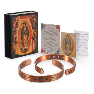 Brazaletes Terapeuticos De La Virgen De Guadalupe Cobre 38.1 Cm