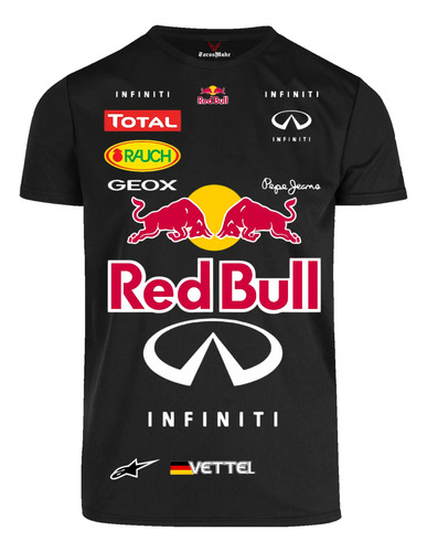 Playera Vettel Red Bull Racing 100% Algodón