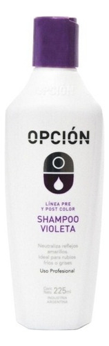 Shampoo Matizador Violeta Opción Cabello Rubio 225ml - Local