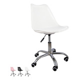 Silla De Oficina Acolchonada Eames Tulip Con Ruedas Moderna