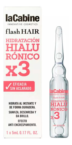 La Cabine Capilar Hidratación Hialurónico X3 Líquido Ampolleta 5ml