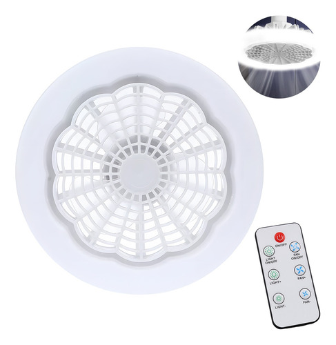 2en1 Ventilador Techo Lámpara Led E27 30w Con Control Remoto