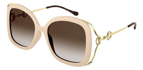 Gucci Gg1021s 003 Square Shape Beige Cafe