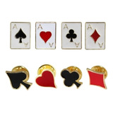 Set 8 Broches Pines Poker As Casino Carta Gorra Mochila Ropa