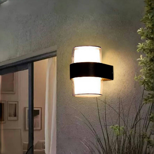 Lámpara Led De Pared Moderna 12w Para Exterior Arbotante