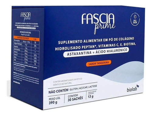 Fascia Prime Sabor Tangerina Biolab 30 Sachês 13g