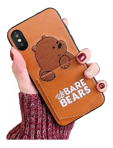 Funda Para iPhone 6 7 8 Plus X Xs Xsmax Xr We Bare Bears Oso