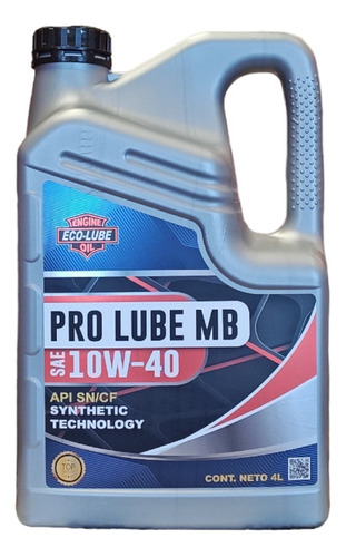 Aceite Pro Lube 10w40 X 4l