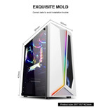 Gabinete Gamer Blanco Ruix White Ventana Lateral Oferta Rgb