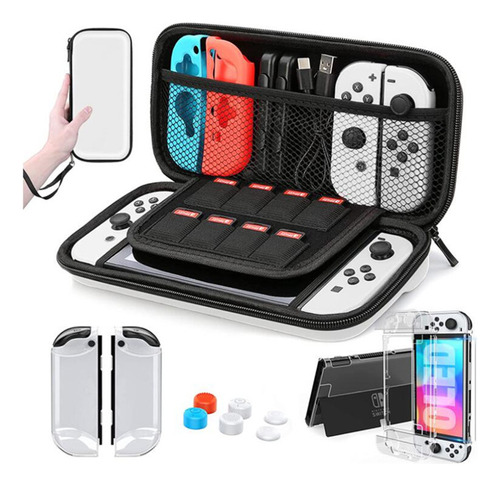 Kit 10pcs Bolsa Estojo Acessórios Para Nintendo Switch Oled